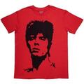 David Bowie 1973 Monochrome Red XL Camiseta de manga corta