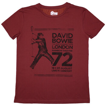 T-Shirt David Bowie Rainbow Theatre Red 2XL Ladies T-Shirt - 1