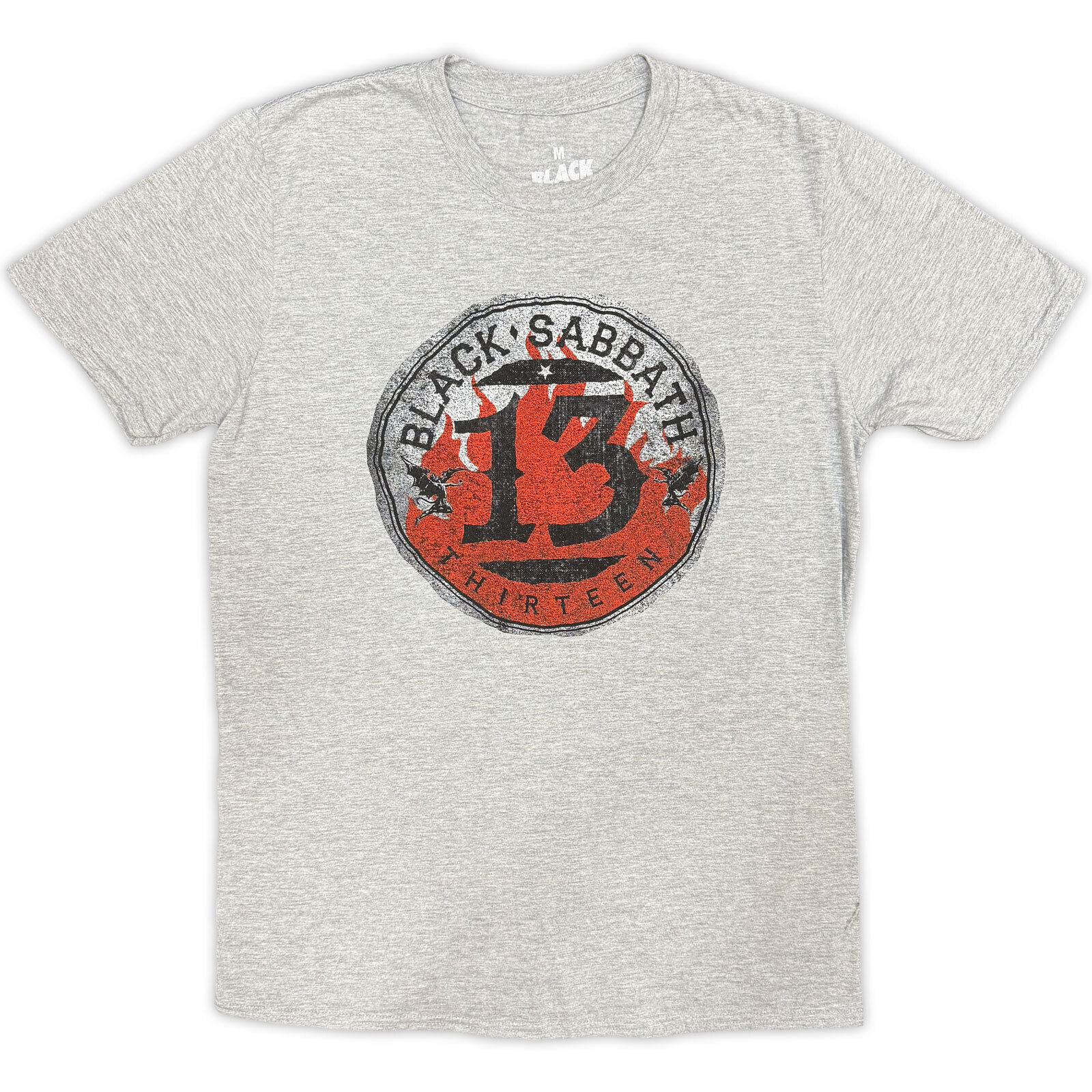 Tricou Black Sabbath 13 Flame Circle Grey M Tricou