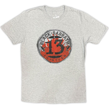 Tricou Black Sabbath 13 Flame Circle Grey M Tricou - 1