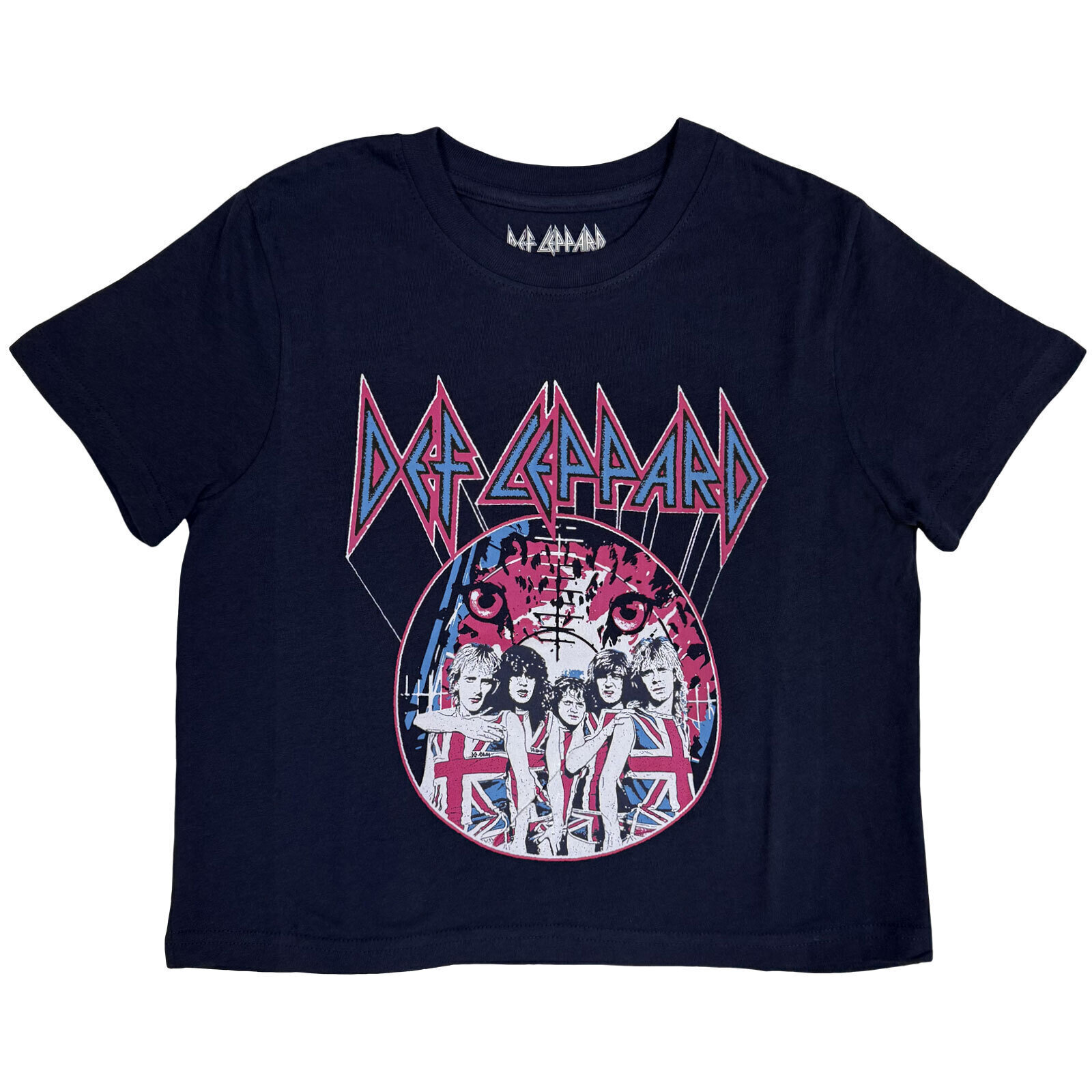 Ing Def Leppard Pyro Tour (Back Print) Navy Blue XL Női Ing