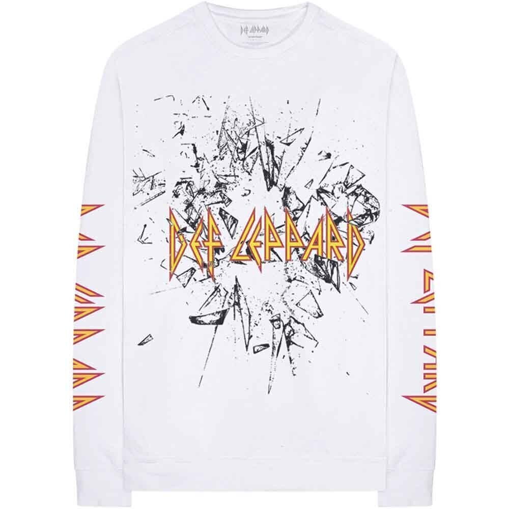 Marškinėliai Def Leppard Shatter (Sleeve Print) White S Marškinėliai
