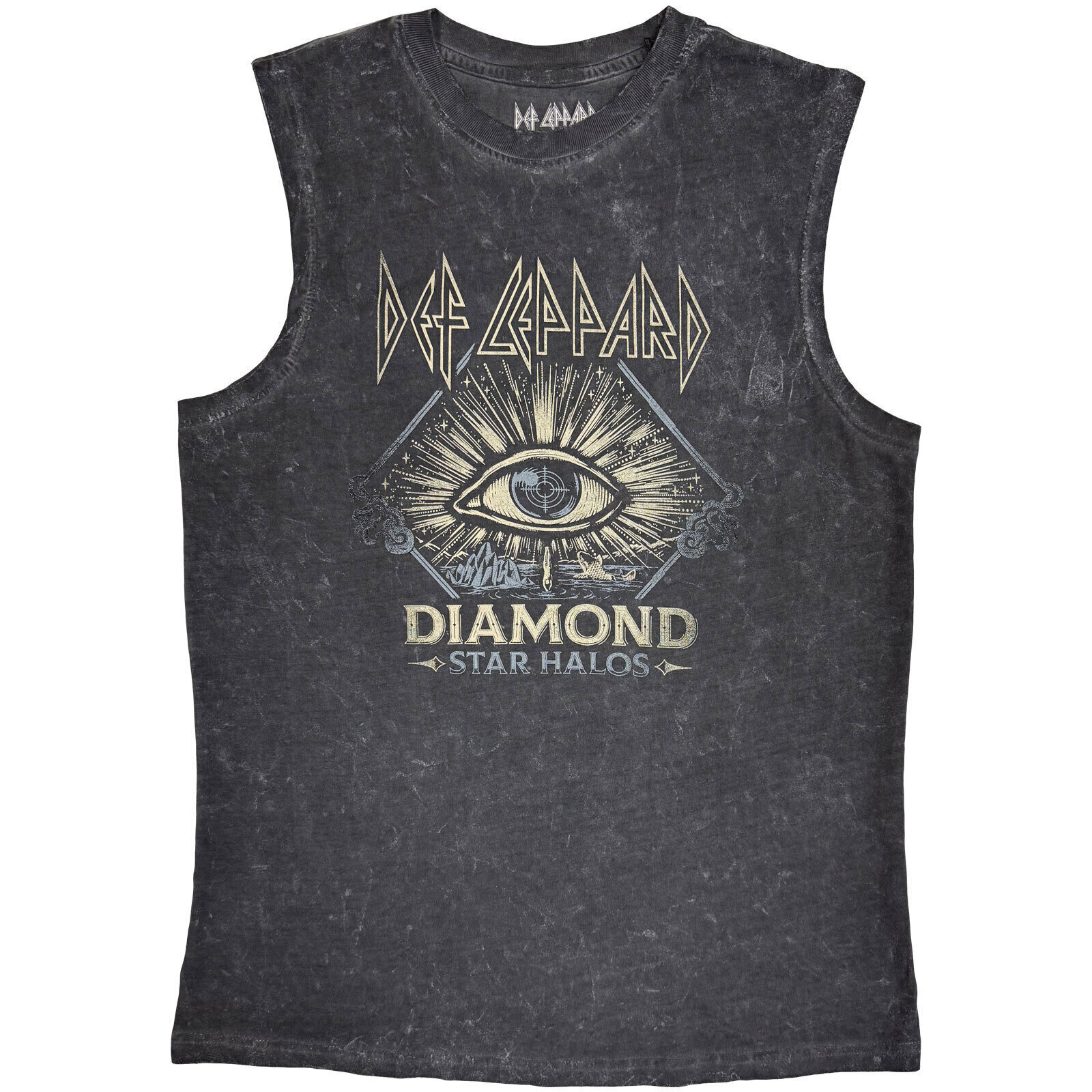 T-Shirt Def Leppard Diamond Star Halos Charcoal Grey L T-Shirt