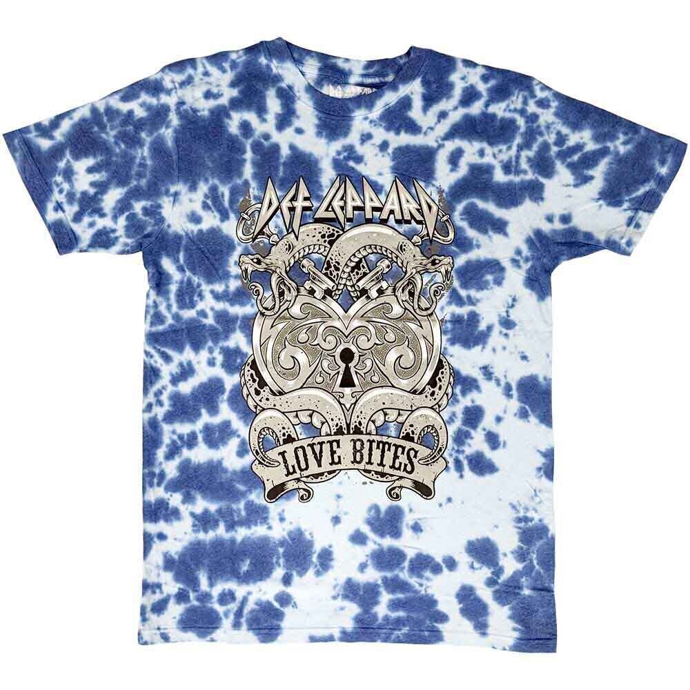 T-shirt Def Leppard Love Bites (Wash Collection) Blue XL T-shirt