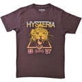 Def Leppard Hysteria World Tour (Back Print) Brown XL T-Shirt