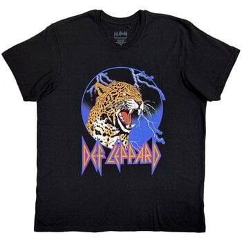 Skjorte Def Leppard Lightning Leopard Black L Skjorte - 1