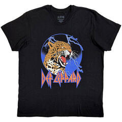 T-shirt Def Leppard Lightning Leopard Black 2XL T-shirt