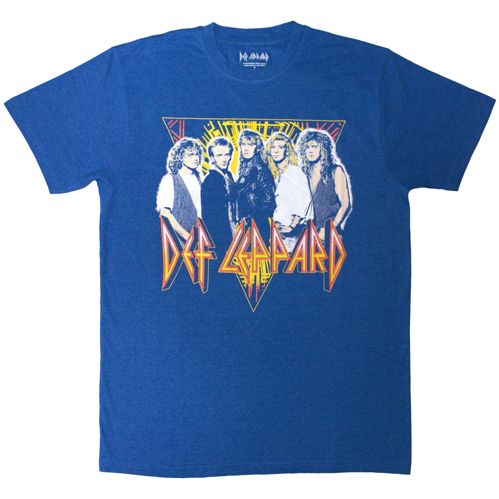 T-shirt Def Leppard Band Photo Blue 2XL T-shirt