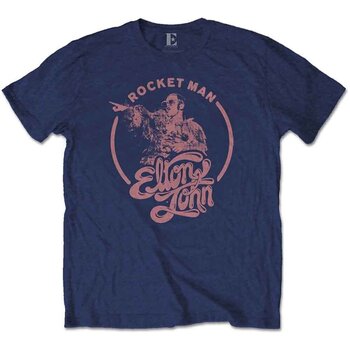 T-shirt Elton John Rocketman Circle Point Navy Blue 2XL T-shirt - 1