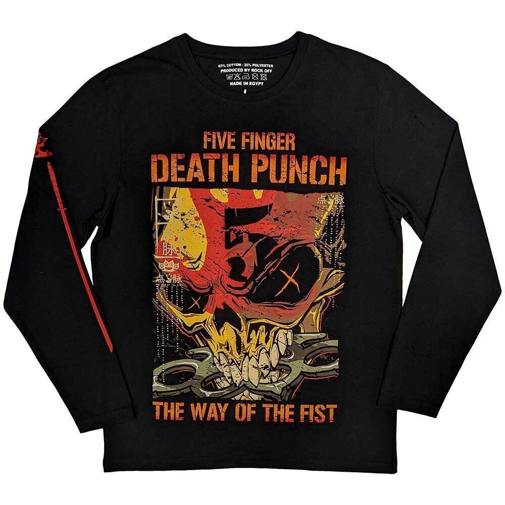 T-Shirt Five Finger Death Punch F8 World Tour 2020 (Back & Sleeve Print) Black 2XL T-Shirt