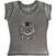 T-shirt Guns N' Roses Faded Skull (Burnout) Charcoal Grey XL Feminino T-shirt