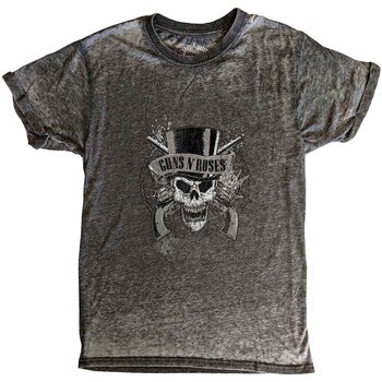 Tricou Guns N' Roses Faded Skull (Burnout) Gri cărbune S Tricou - 1