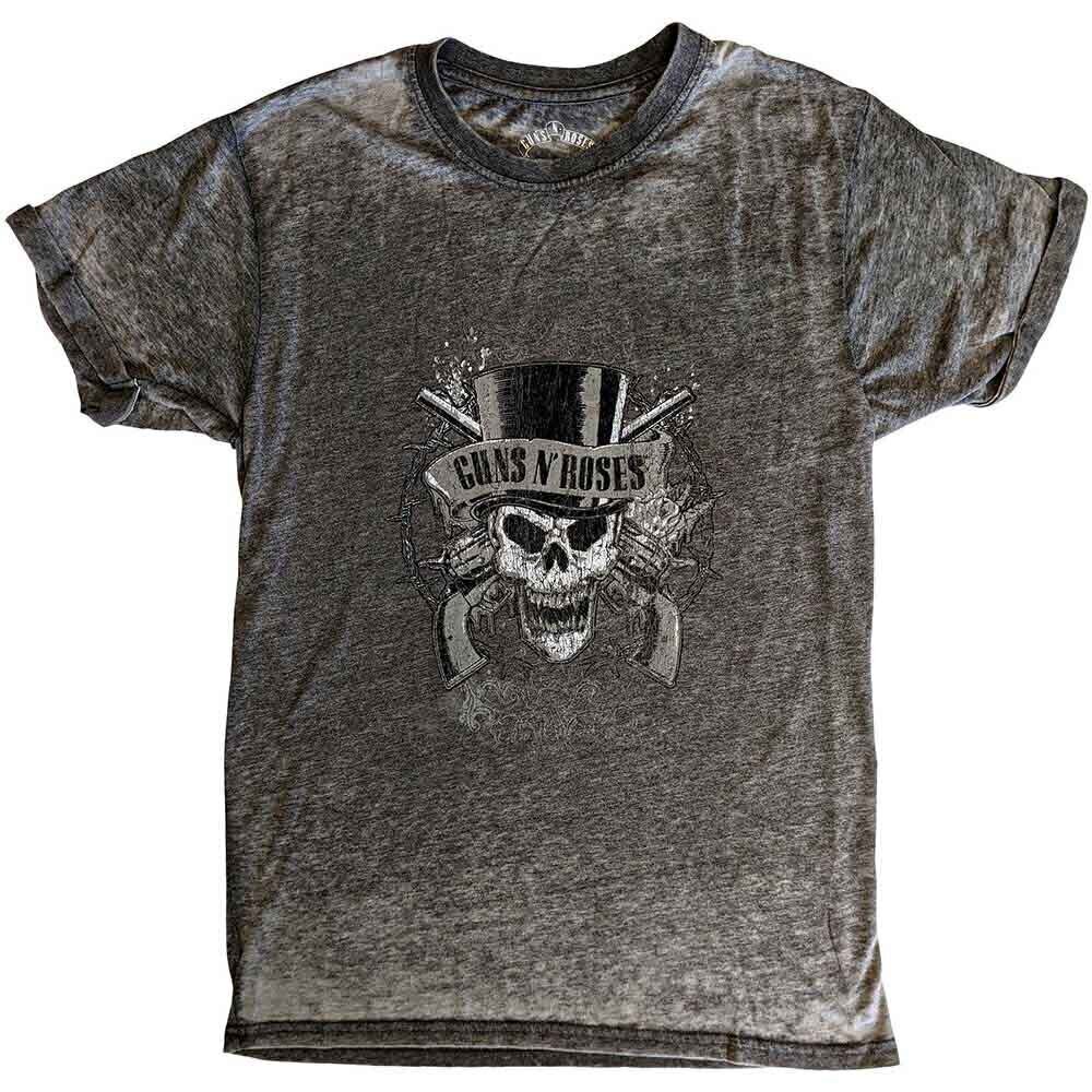 Tricou Guns N' Roses Faded Skull (Burnout) Gri cărbune 2XL Tricou