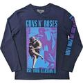 Guns N' Roses Get In The Ring Tour '91-'92 (Back & Sleeve Print) Navy Blue L T-Shirt