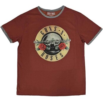 Marškinėliai Guns N' Roses Classic Logo (Ringer) Red M Marškinėliai - 1