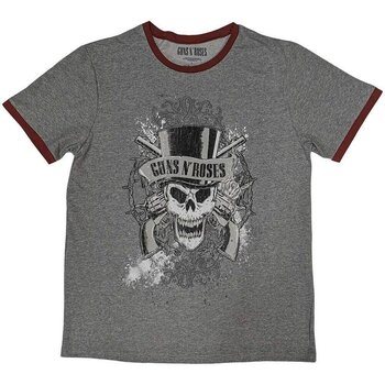 Košulja Guns N' Roses Faded Skull (Ringer) Grey M Košulja - 1