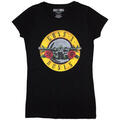 Guns N' Roses Classic Bullet Logo (Skinny Fit) Black M Femme T-shirt