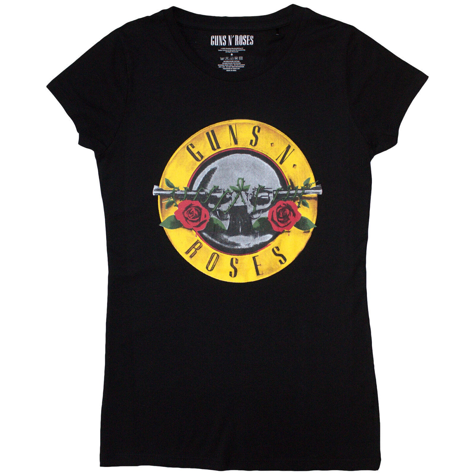 Skjorte Guns N' Roses Classic Bullet Logo (Skinny Fit) Black 3XL Dame Skjorte