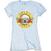 T-shirt Guns N' Roses Classic Bullet Logo (Skinny Fit) Powder Blue S Feminino T-shirt