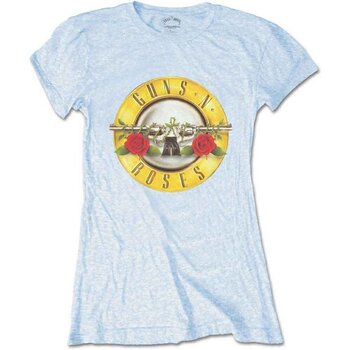 T-shirt Guns N' Roses Classic Bullet Logo (Skinny Fit) Powder Blue M Femme T-shirt - 1