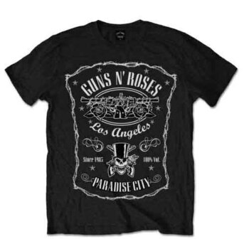 Tricou Guns N' Roses Paradise City Label Black S Tricou - 1