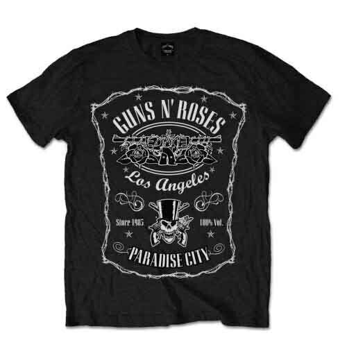 T-Shirt Guns N' Roses Paradise City Label Black L T-Shirt