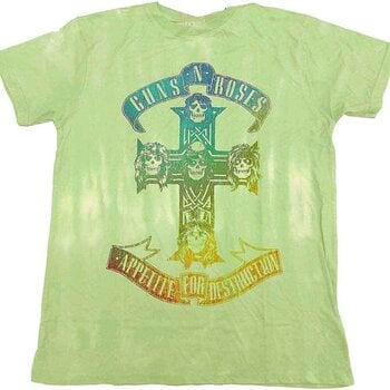 Tricou Guns N' Roses Gradient Use Your Illusion Tour (Back Print & Wash Collection) Verde S Tricou - 1