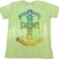 Guns N' Roses Gradient Use Your Illusion Tour (Back Print & Wash Collection) Green L T-Shirt