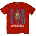 Guns N' Roses Bandana Skull Red XL T-Shirt