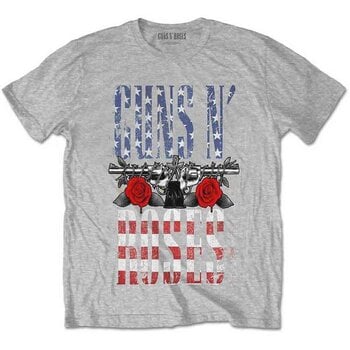 T-Shirt Guns N' Roses US Flag in Logo Heather Grey 2XL T-Shirt - 1