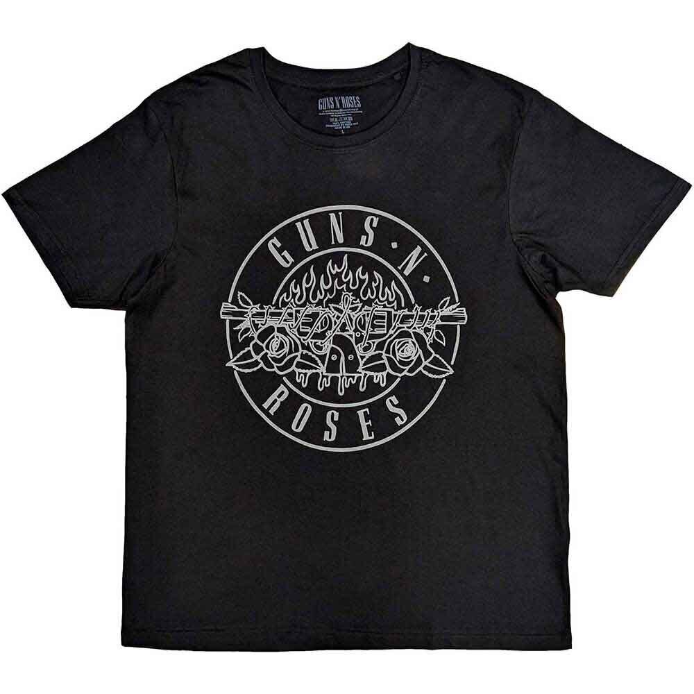 T-shirt Guns N' Roses Classic Bullet Mono (Back Print) Black L T-shirt