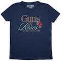 Guns N' Roses California 1985 Denim Blue L De mujer Camiseta de manga corta