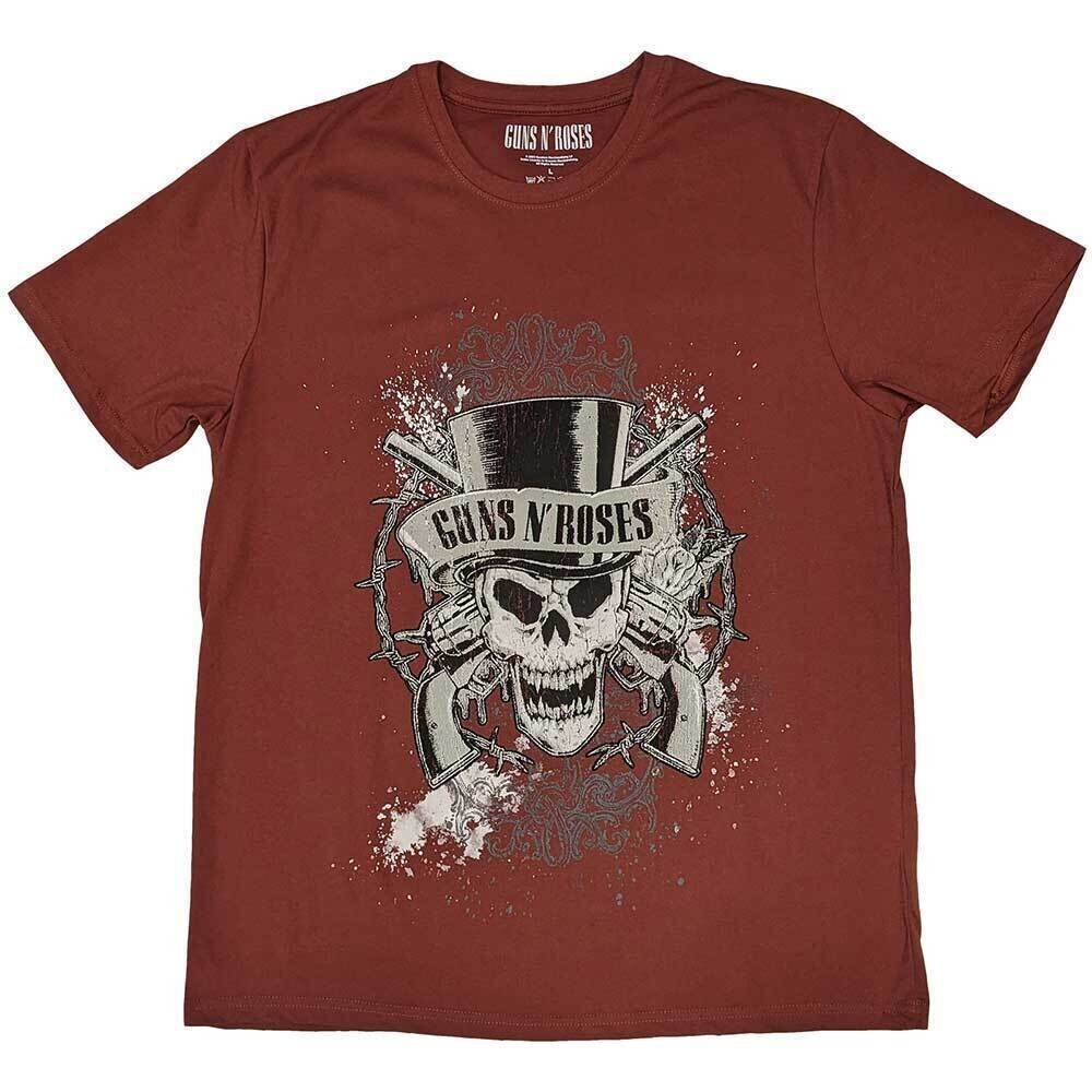 Tricou Guns N' Roses Faded Skull Red 2XL Tricou