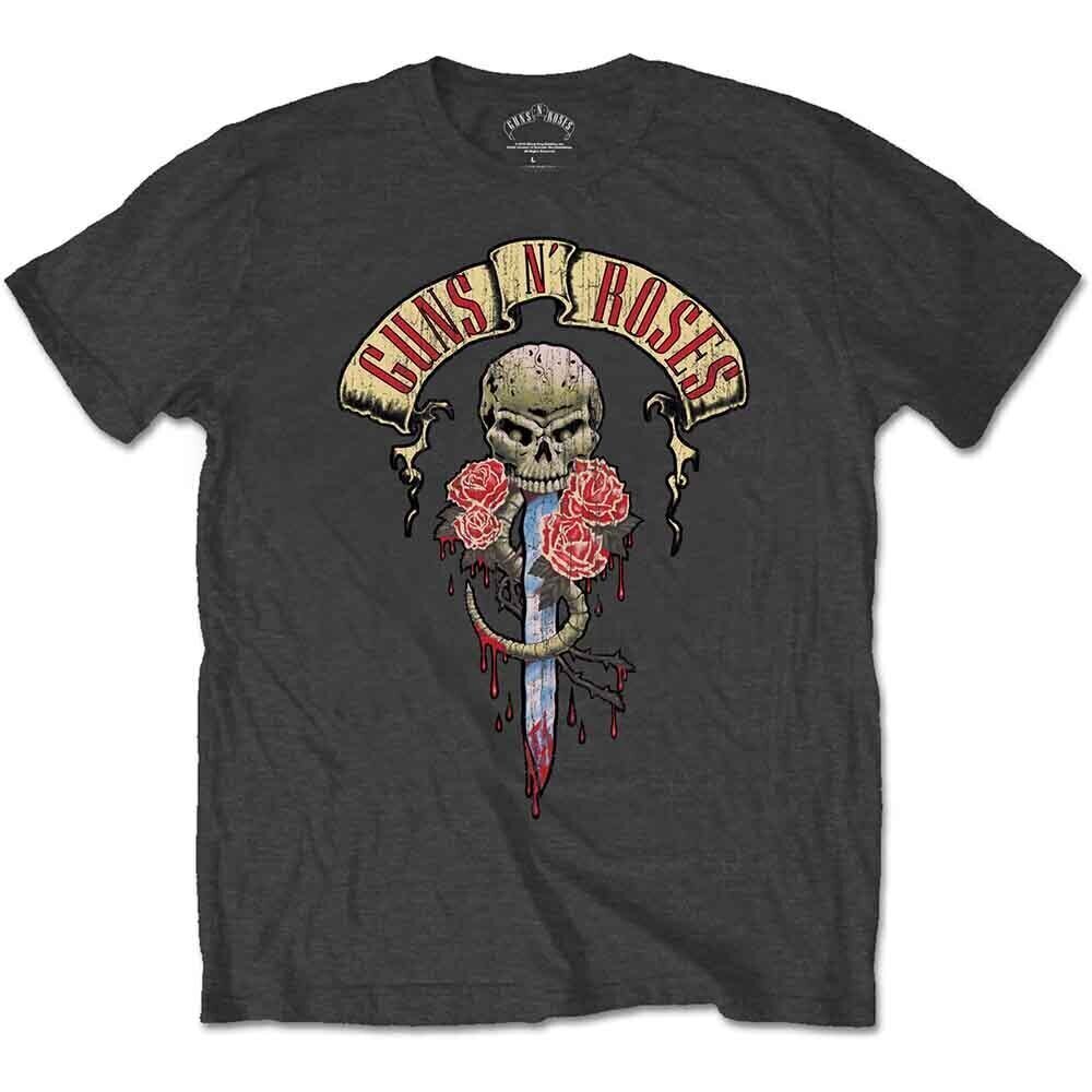 T-shirt Guns N' Roses Dripping Dagger Charcoal Grey XL T-shirt