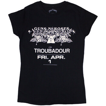 T-shirt Guns N' Roses Troubadour Flyer Black L Femme T-shirt - 1