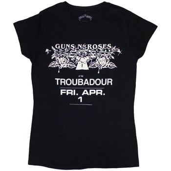 T-Shirt Guns N' Roses Troubadour Flyer Black XL Damen T-Shirt - 1