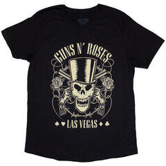 T-shirt Guns N' Roses Top Hat, Skull & Pistols Las Vegas Black 2XL Feminino T-shirt