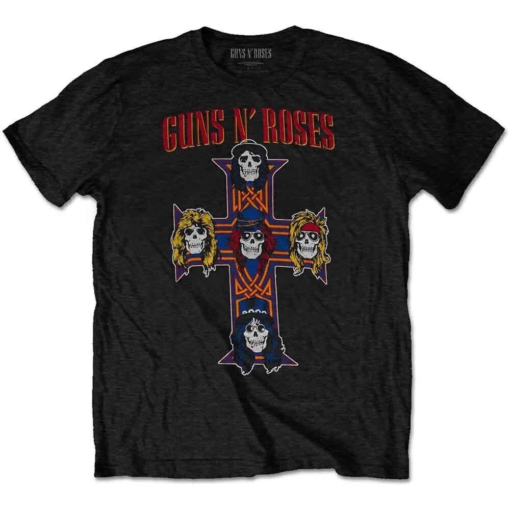 Camiseta de manga corta Guns N' Roses Vintage Cross Black M Camiseta de manga corta
