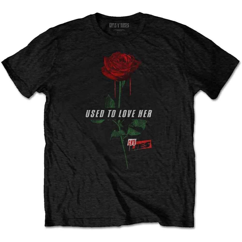 Tricou Guns N' Roses Used to Love Her Rose Black L Tricou