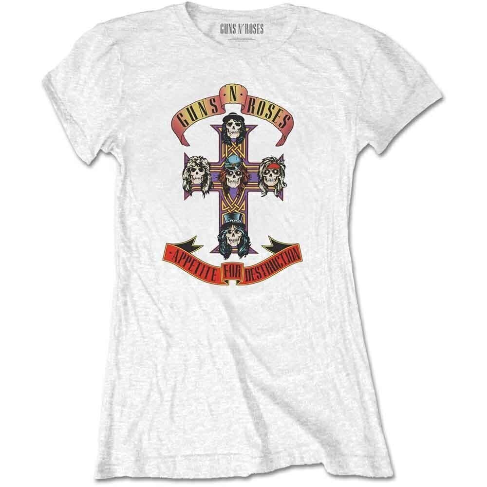 T-Shirt Guns N' Roses Appetite for Destruction White S Damen T-Shirt