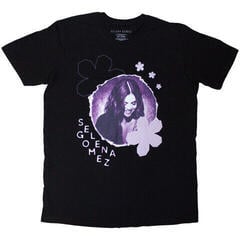 T-Shirt Selena Gomez Purple Floral Black L T-Shirt