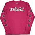 Gorillaz Repeat Pazuzu (Sleeve Print) Pink L Camiseta de manga corta