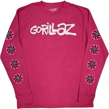 T-Shirt Gorillaz Repeat Pazuzu (Sleeve Print) Pink XL T-Shirt - 1