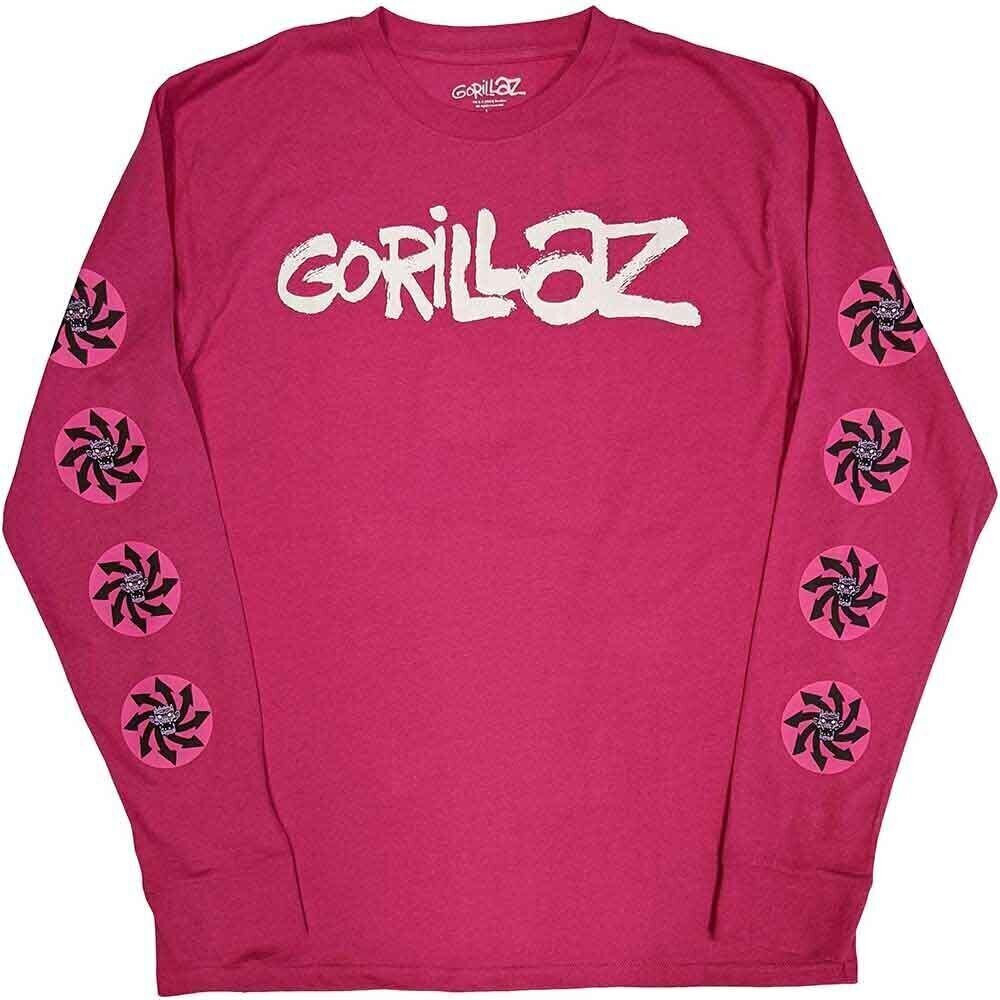 T-Shirt Gorillaz Repeat Pazuzu (Sleeve Print) Pink 2XL T-Shirt