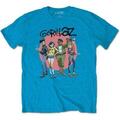 Gorillaz Group Circle Rise Sapphire Blue M T-Shirt