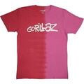Gorillaz Two-Tone Brush Logo (Wash Collection) Red L T-särk