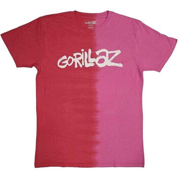 T-shirt Gorillaz Two-Tone Brush Logo (Wash Collection) Red 2XL T-shirt - 1