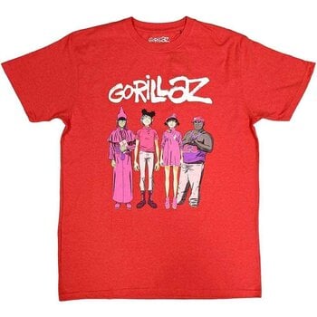 T-shirt Gorillaz Cracker Island Standing Group Red M T-shirt - 1