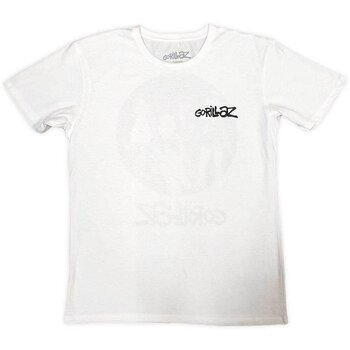 Ing Gorillaz Song Machine Brush Logo (Back Print) White M Ing - 1