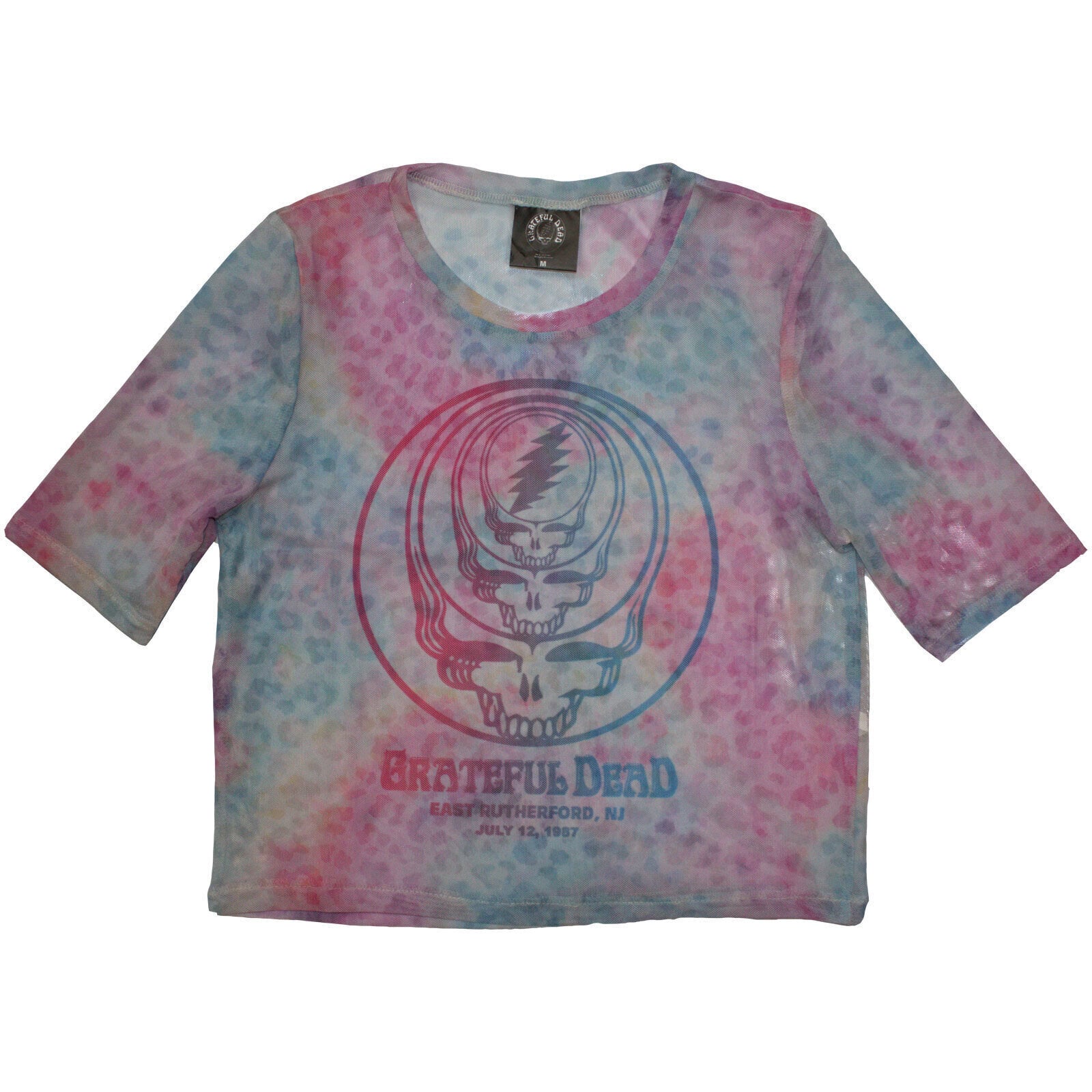 Tricou Grateful Dead Concentric Skulls (Mesh) Light Blue XXS Damă Tricou